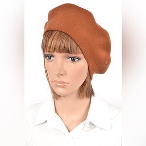 Classic Brown Cashmere Beret